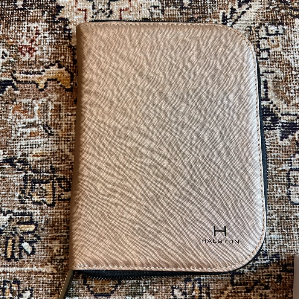 H by Halston Tan Jewelry Case